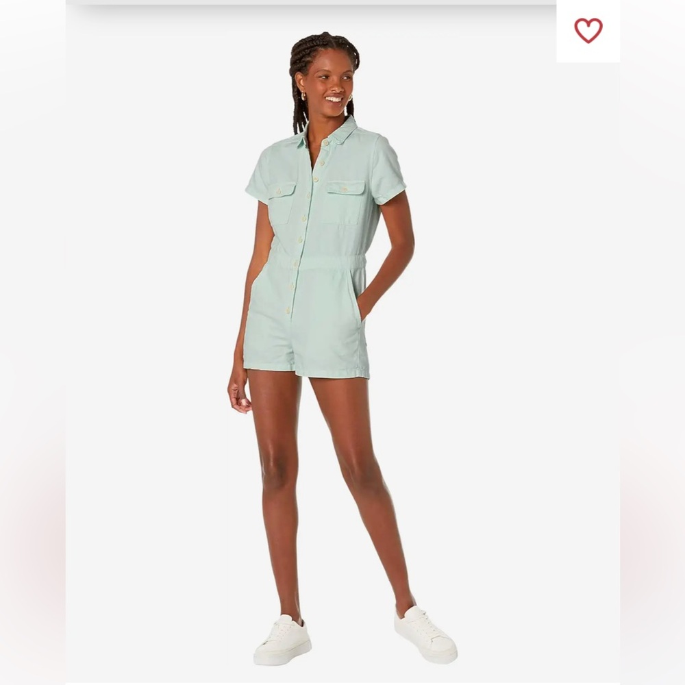 Outerknown S.E.A. Suit Shortall in Blue Glass XS Organic Cotton + Linen